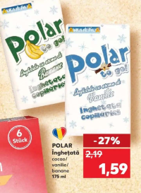 POLAR Înghețată cacao/vanilie/banane 175 ml