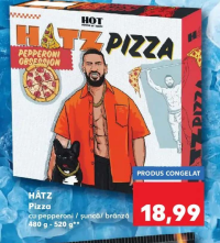 Hâtz Pizza cu pepperoni / șuncă / brânză 480g - 520g