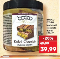 Bocco d'Oro Înghețată ciocolată dubai 500 ml