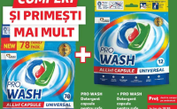 PRO WASH Detergent capsule pentru rufe universal 78 buc + 12 buc