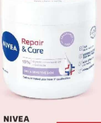 NIVEA Cremă pentru față, corp și mâini repair & care / repair & care sensitive 400 ml