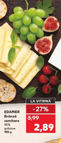 EDAMER Brânză semitare 45% grăsime 100 g