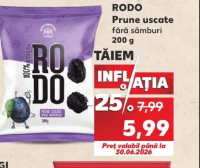 RODO Prune uscate fără sâmburi 200g