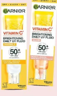 GARNIER Cremă fluidă nuanțatoare / invizibilă cu vitamina C, SPF 50+, 40 ml