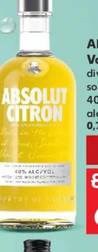 Absolut Vodka diverse sortimente 40%/38% alcool 0.7l