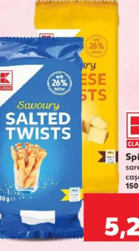K-CLASSIC Spirale sare/cașcaval 150 g