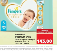 Pampers Premium Care Scutece pentru copii mărimea 3 / 4 / 5 120 / 104 / 88 buc