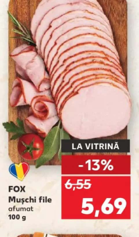 FOX Mușchi file afumat 100 g