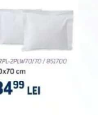 Heinner Home Set 2 fețe de pernă cu bordură și dungi satinate de 1cm HRPL-2PLW70/70 / 851700 70x70 c