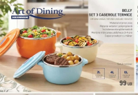 Art of Dining by Heinner Belly Set 3 caserole termice