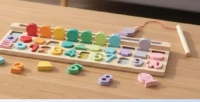MomKi Joc puzzle din lemn, 4 în 1, 35 de piese