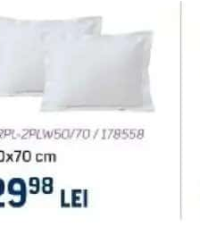 Heinner Home Set 2 fețe de pernă cu bordură și dungi satinate de 1cm HRPL-2PLW50/70 / 178558 50x70 c