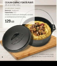 Cooking by Heinner Ceaun+capac fontă pură 25 x 10 cm, 3.5 L
