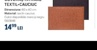 CLASSIC COVORAȘ INTRARE TEXTIL+CAUCIUC 60 x 40 cm