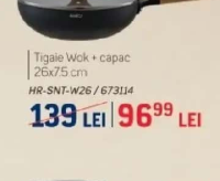 Samurai Gourmet Tigaie Wok + capac 26x7.5 cm