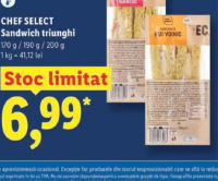 CHEF SELECT Sandwich triunghi 170 g / 190 g / 200 g
