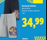 Lidl Bermude bărbați M-XL