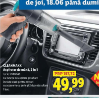 CLEANMAXX Aspirator de mână, 2 în 1, 3,7 V, 1200 mAh