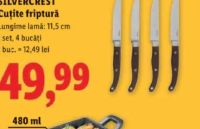 Silvercrest Cuțite friptură 4 bucăți
