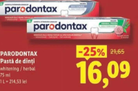 PARODONTAX Pastă de dinți whitening / herbal 75 ml