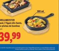 Grillmeister Tavă / Tigaie din fontă 480 ml / 380 ml