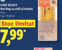 CHEF SELECT Hot Dog cu chili și brânză 175 g