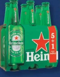 HEINEKEN Bere blondă (5+1) x 0.33 L
