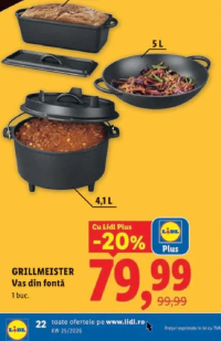 Grillmeister Vas din fontă 2.55 L / 5 L / 4.1 L
