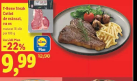 T-Bone Steak Cotlet de mânzat, cu os maturat 10 zile per 100 g