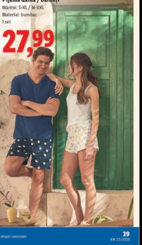 ESMARA / ESMARA MEN Pijama damă / bărbați S-XL / M-XXL