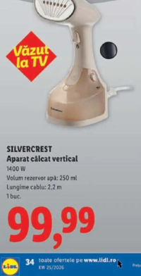 SILVERCREST Aparat călcat vertical