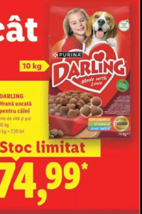 Darling Hrană uscată pentru câini mix de vită și pui 10 kg