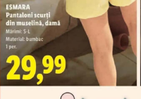 ESMARA Pantaloni scurți din muselină, damă