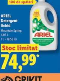 Ariel Detergent lichid Mountain Spring 4,05 L