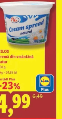 Pilos Cremă din smântână natur 200 g
