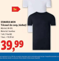 ESMARA MEN Tricouri de corp bărbați 3 bucăți