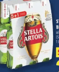 STELLA ARTOIS Bere blondă (5+1) x 0.33 L