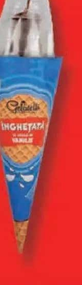 Gelatelli Înghețată la cornet cu aromă de vanilie 260 ml