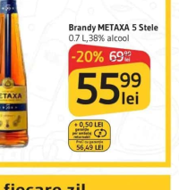 Brandy METAXA 5 Stele 0.7 L, 38% alcool