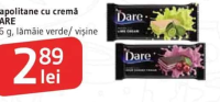 DARE Napolitane cu cremă 66 g, lămâie verde/ vișine