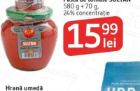 SULTAN Pastă de tomate 580 g + 70 g, 24% concentrație
