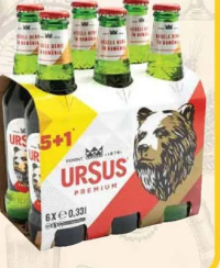 Ursus Bere blondă (5+1)x0.33 L