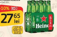 Bere blondă HEINEKEN (5+1)x0.33 L
