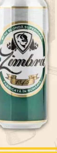 Zimbru Bere blondă 0.5 L 4% alcool