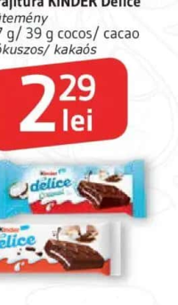 Prăjitură KINDER Delice 37 g / 39 g