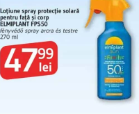 Elmiplant Sun Loțiune spray protecție solară pentru față și corp FPS50 270 ml