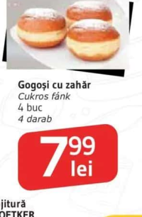 Gogoși cu zahăr 4 buc