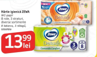 ZEWA Deluxe Hârtie igienică 8 role 3 straturi