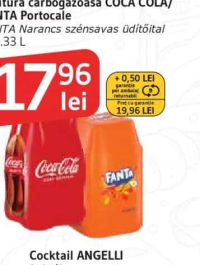 Băutură carbogazoasă COCA COLA / FANTA Portocale 4x0.33 L