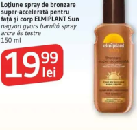ELMIPLANT Sun Loțiune spray de bronzare super-accelerată pentru față și corp 150 ml